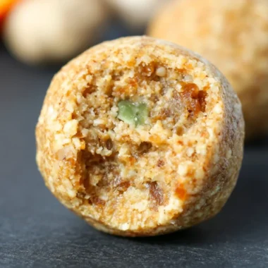 Cozy anti-inflammatory ginger energy balls rich in nutrients for a healthy snack.