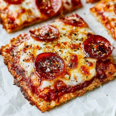 Cozy homemade chicken crust pizza, delicious and healthy alternative to traditional pizza