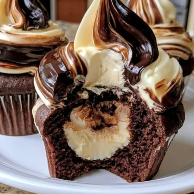 Delicious chocolate coffee cupcakes with a rich chocolate frosting.