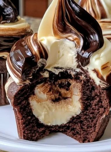 Delicious chocolate coffee cupcakes with a rich chocolate frosting.