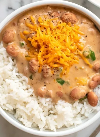 Cozy easy pinto beans recipe served in a bowl