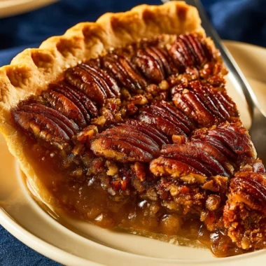 Delicious diabetic pecan pie on a plate with a slice cut out
