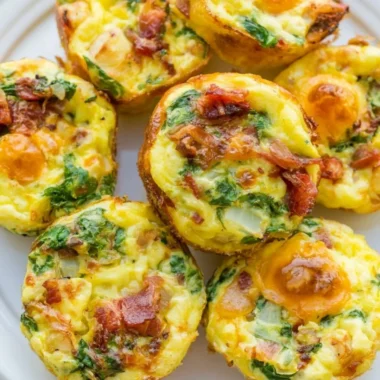 Delicious easy egg muffins baked to golden perfection.