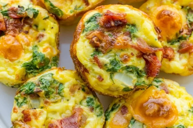 Delicious easy egg muffins baked to golden perfection.