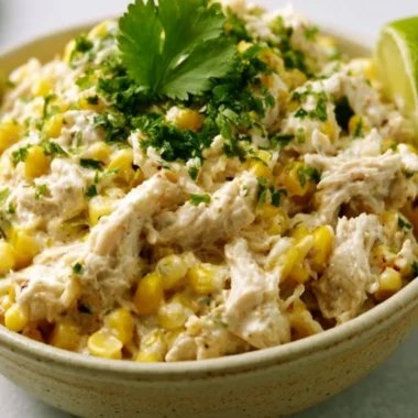 Summer Crockpot Chicken with Street Corn - Easy Healthy Dinner Recipe