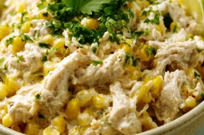 Summer Crockpot Chicken with Street Corn - Easy Healthy Dinner Recipe